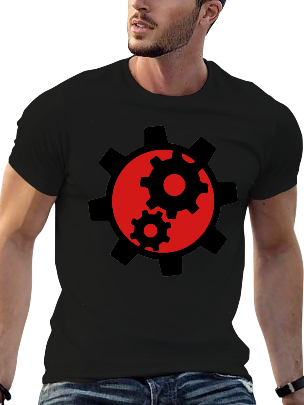 Gear Graphic Black T-Shirt
