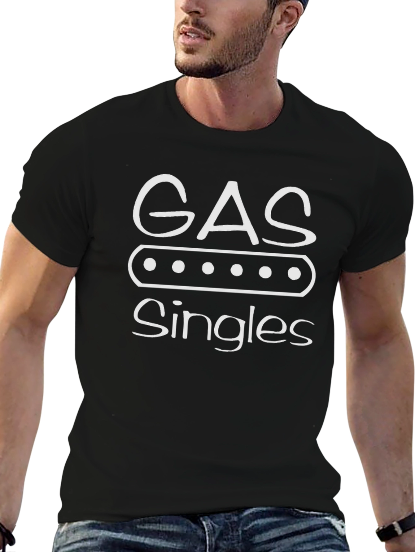 Gas Singles Graphic T-Shirt Funny Dating Tee