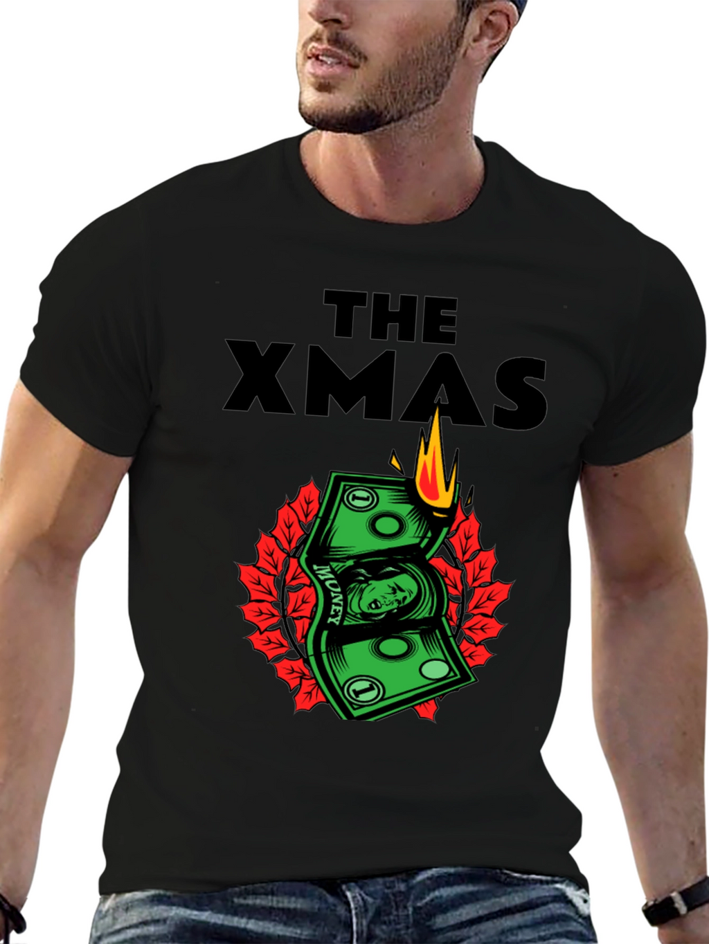 The Xmas Money T-Shirt - Burning Cash Holiday Tee
