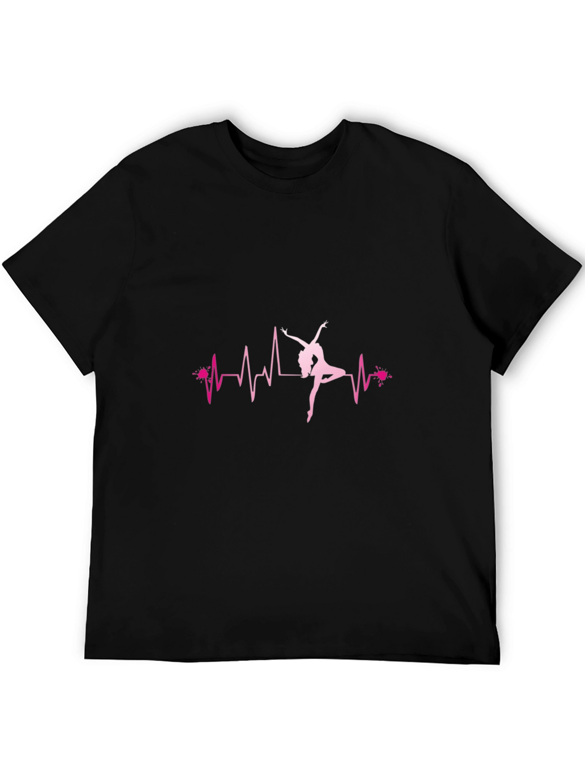 Dance Heartbeat Graphic Tee - Black