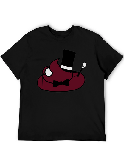 Poop Emoji Gentleman T-Shirt - Funny Humor Tee
