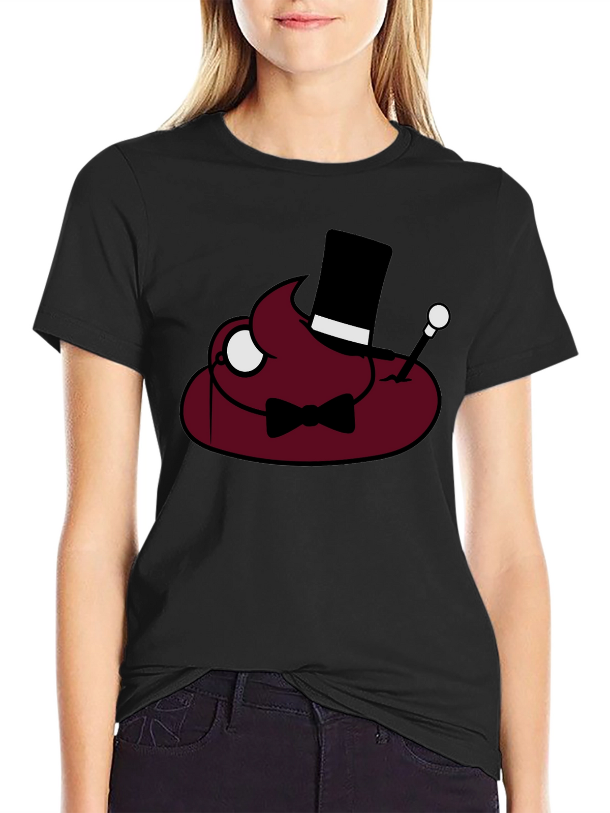 Poop Emoji Gentleman T-Shirt - Funny Humor Tee