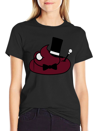 Poop Emoji Gentleman T-Shirt - Funny Humor Tee