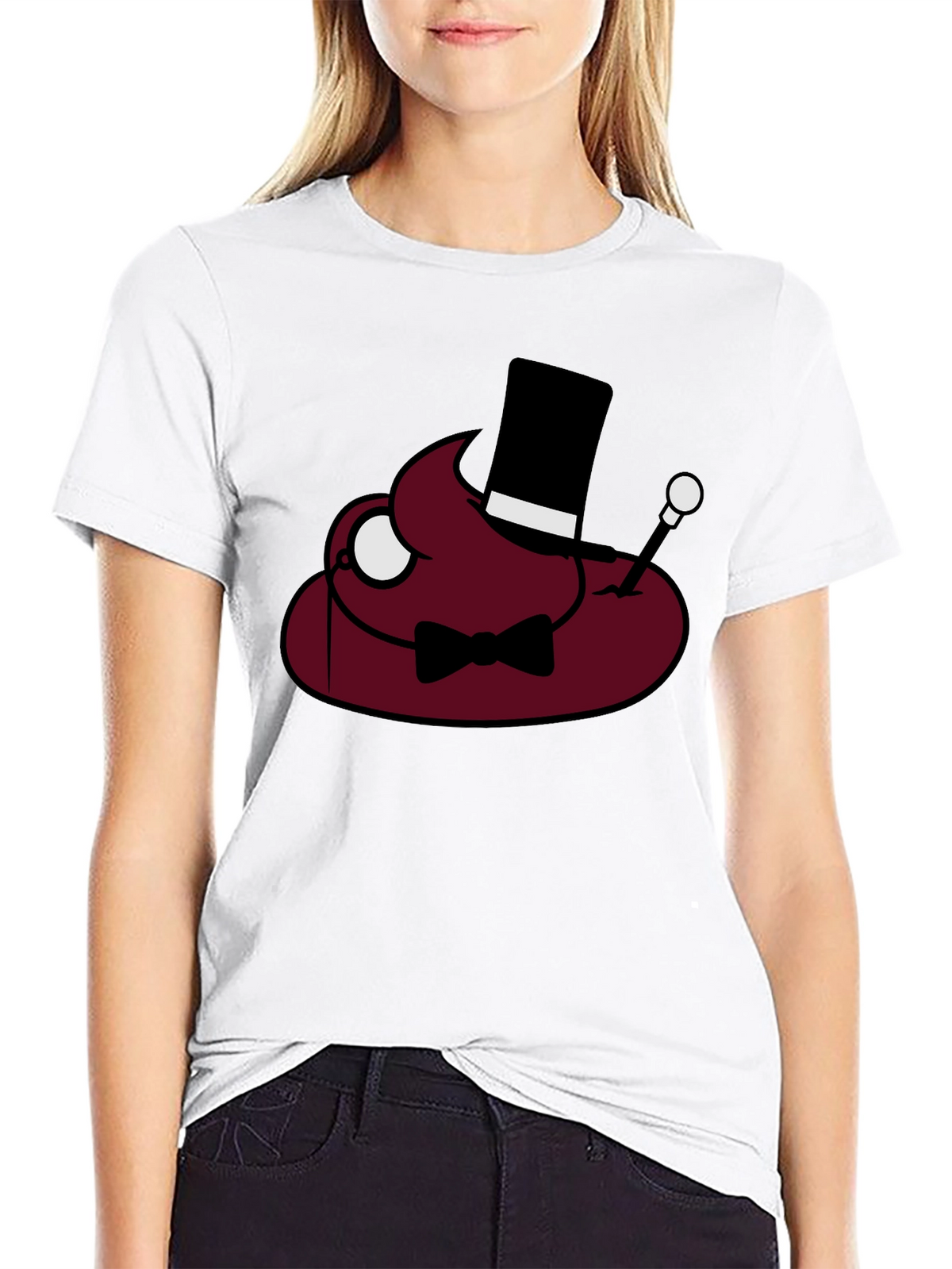 Poop Emoji Gentleman T-Shirt - Funny Humor Tee