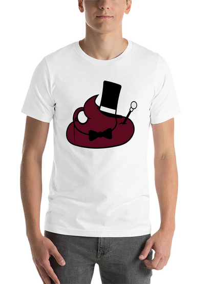 Poop Emoji Gentleman T-Shirt - Funny Humor Tee