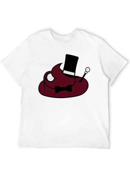 Poop Emoji Gentleman T-Shirt - Funny Humor Tee