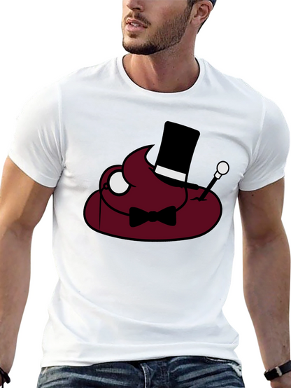 Poop Emoji Gentleman T-Shirt - Funny Humor Tee