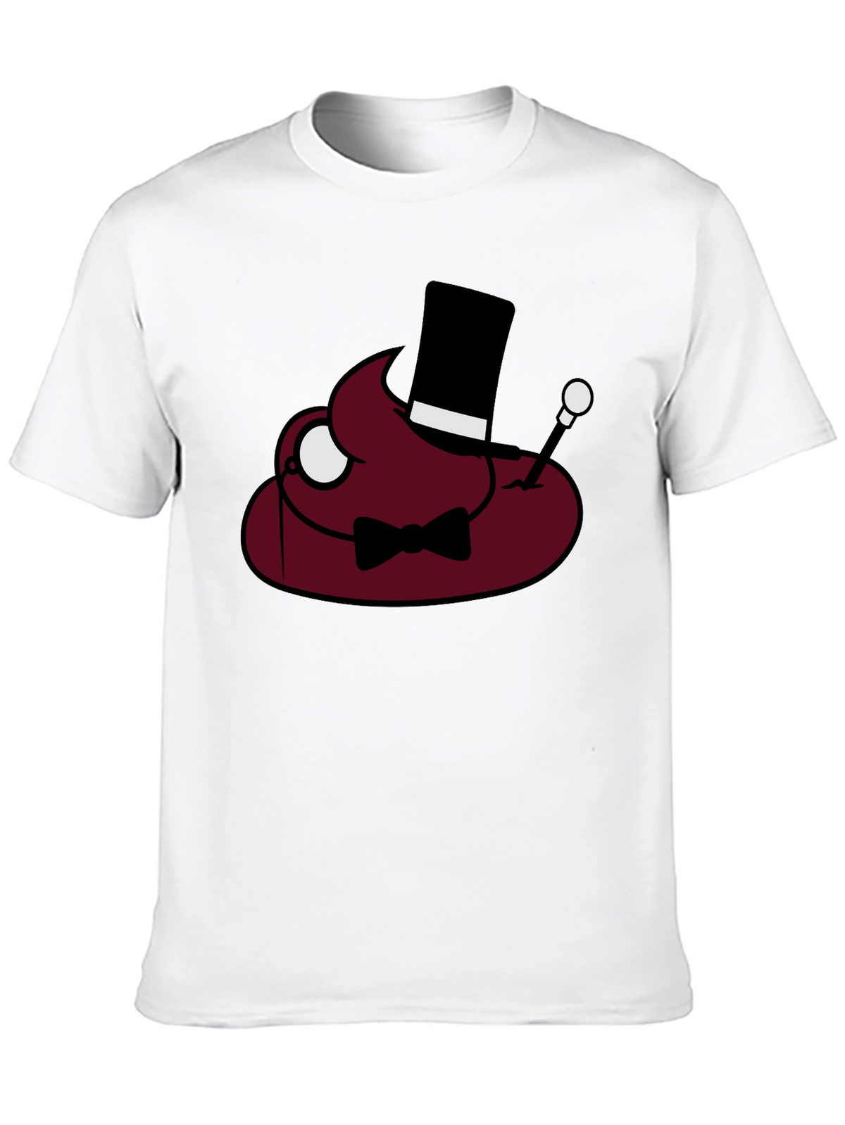 Poop Emoji Gentleman T-Shirt - Funny Humor Tee
