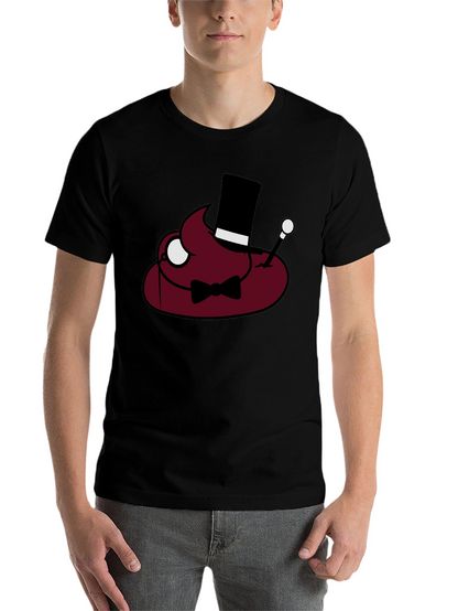 Poop Emoji Gentleman T-Shirt - Funny Humor Tee