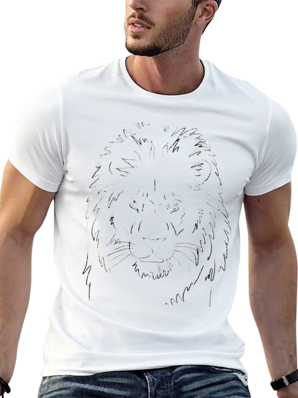 Lion Graphic Black T-Shirt