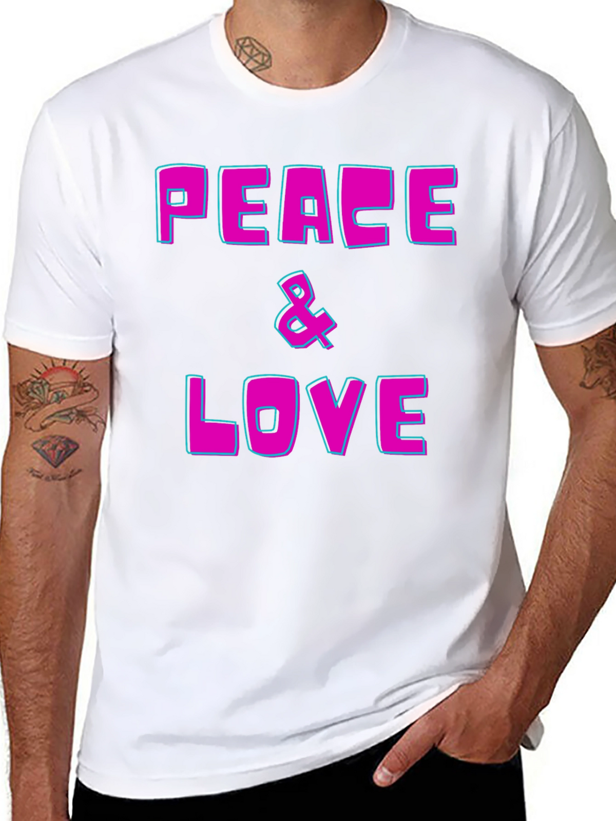 Peace & Love Graphic T-Shirt