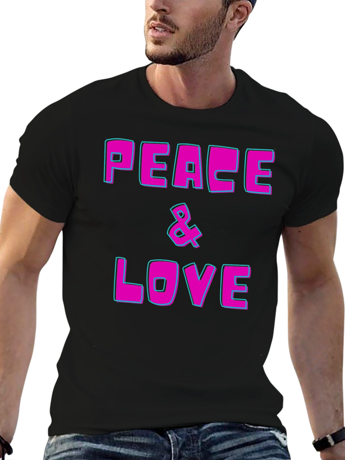 Peace & Love Graphic T-Shirt
