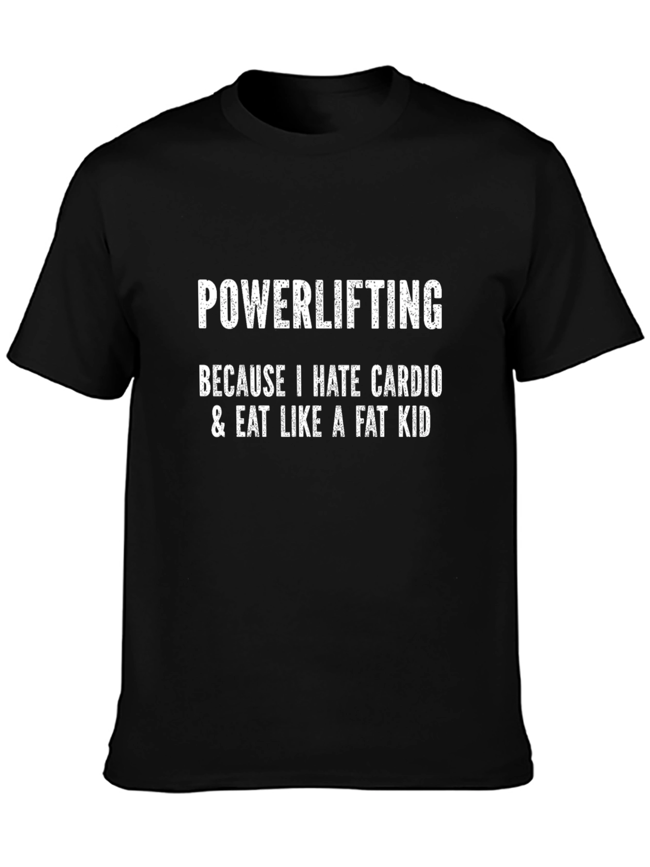 Powerlifting Hate Cardio Funny Graphic Tee