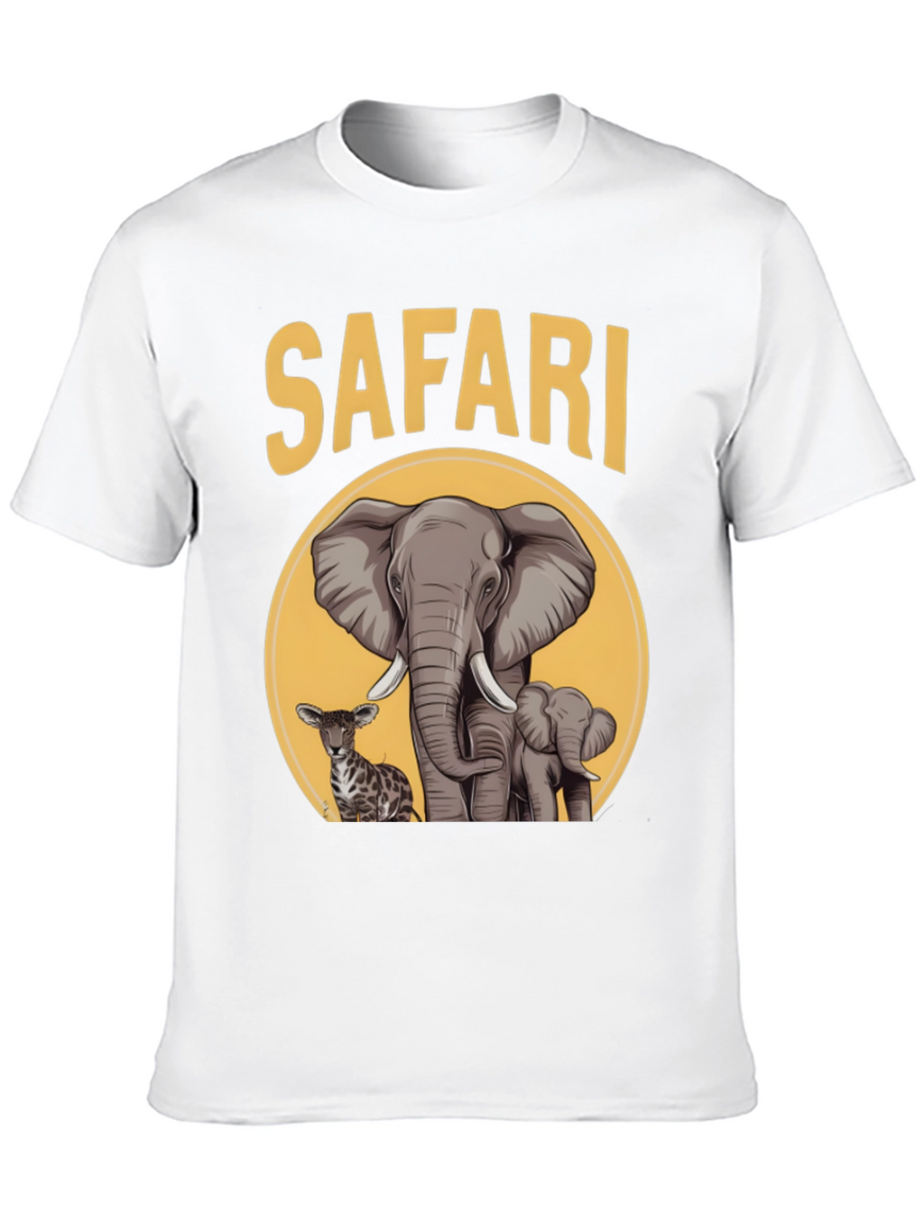 Safari T-Shirt with Elephants and Antelope