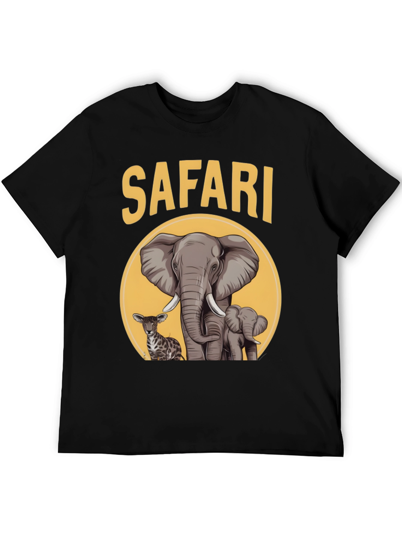 Safari T-Shirt with Elephants and Antelope