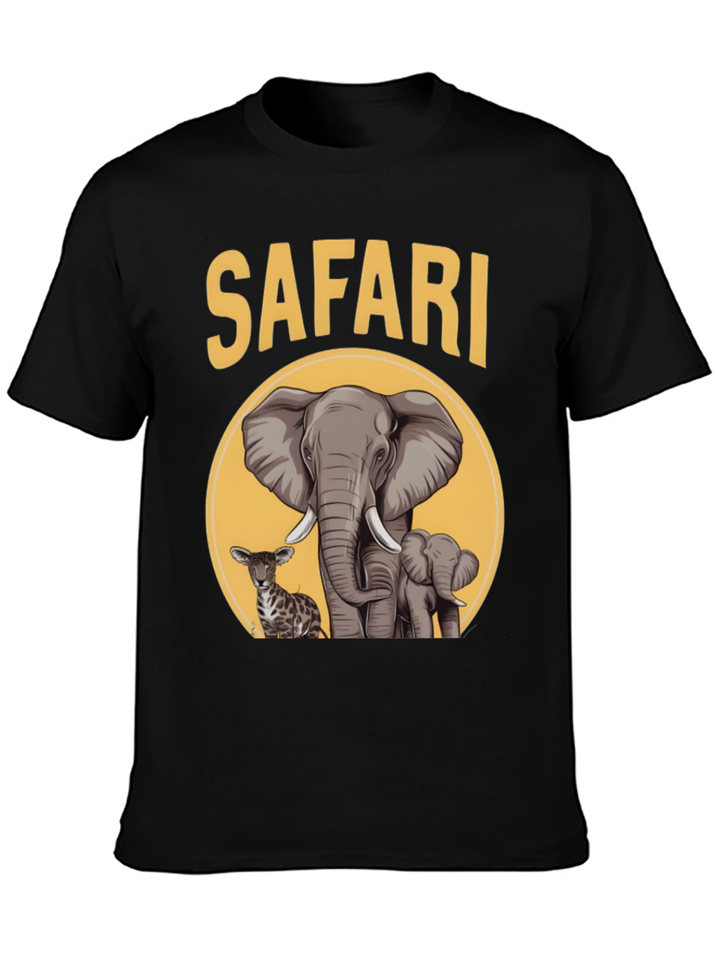 Safari T-Shirt with Elephants and Antelope