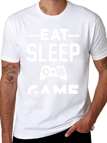 Eat Sleep Game T-Shirt - Gamer Lifestyle Tee