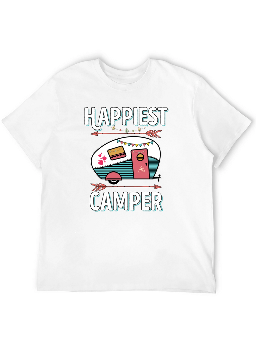 Happiest Camper Graphic T-Shirt - Camping Lover Tee