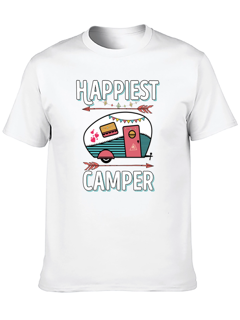Happiest Camper Graphic T-Shirt - Camping Lover Tee