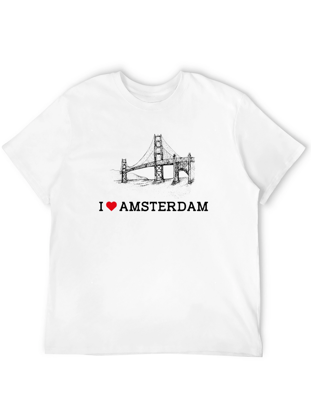 I Love Amsterdam Black Graphic Tee