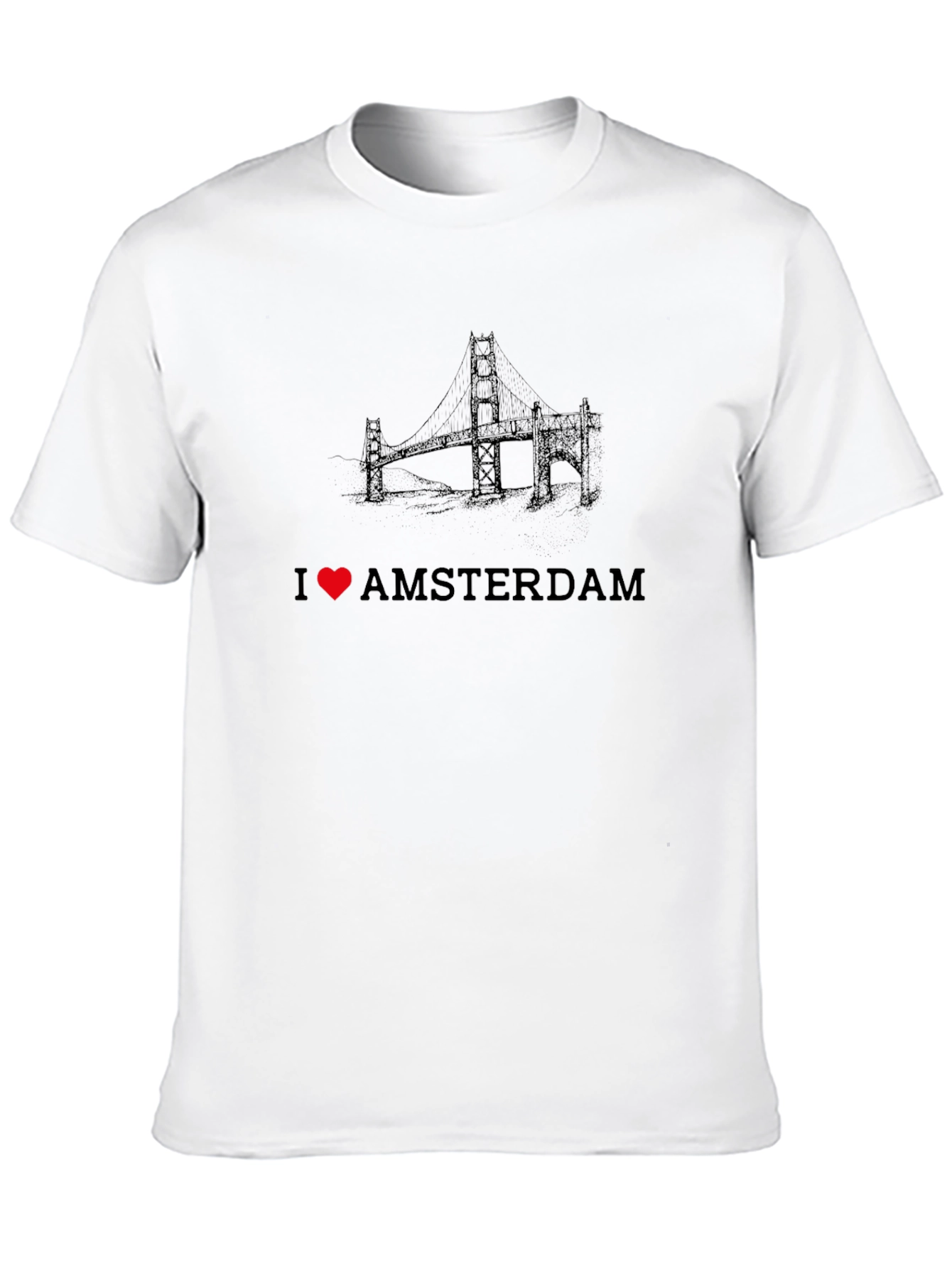 I Love Amsterdam Black Graphic Tee