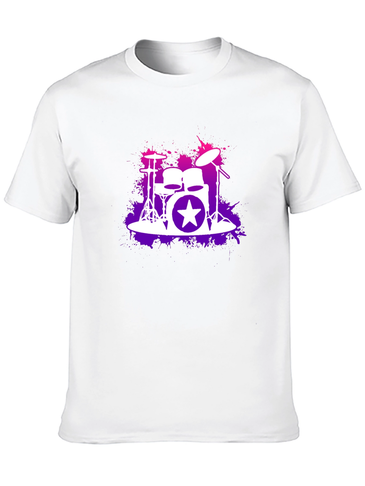 Drum Kit Starburst Black T-Shirt