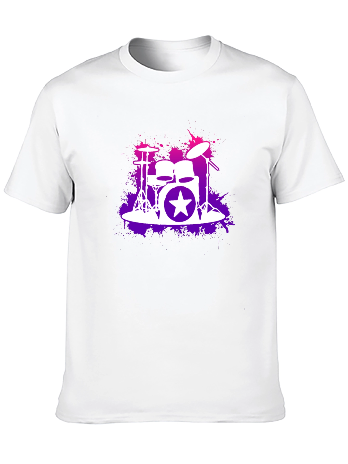 Drum Kit Starburst Black T-Shirt