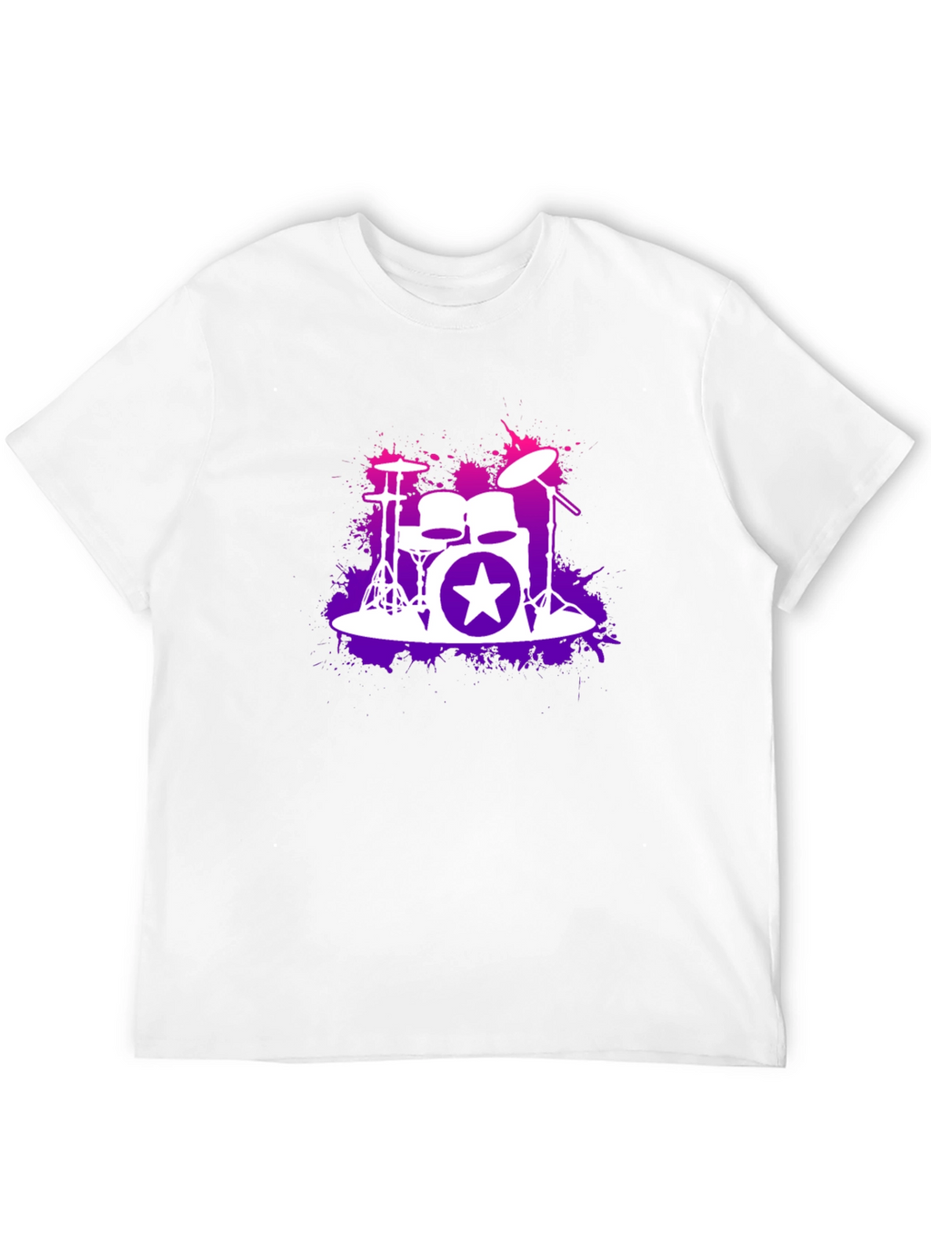 Drum Kit Starburst Black T-Shirt