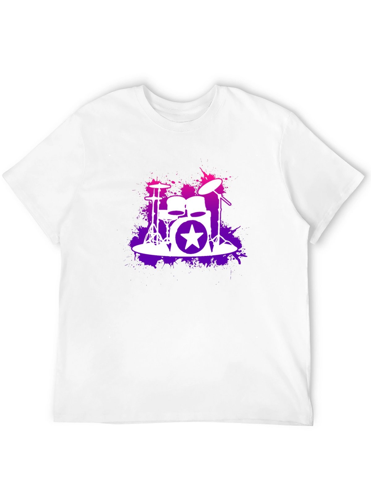 Drum Kit Starburst Black T-Shirt
