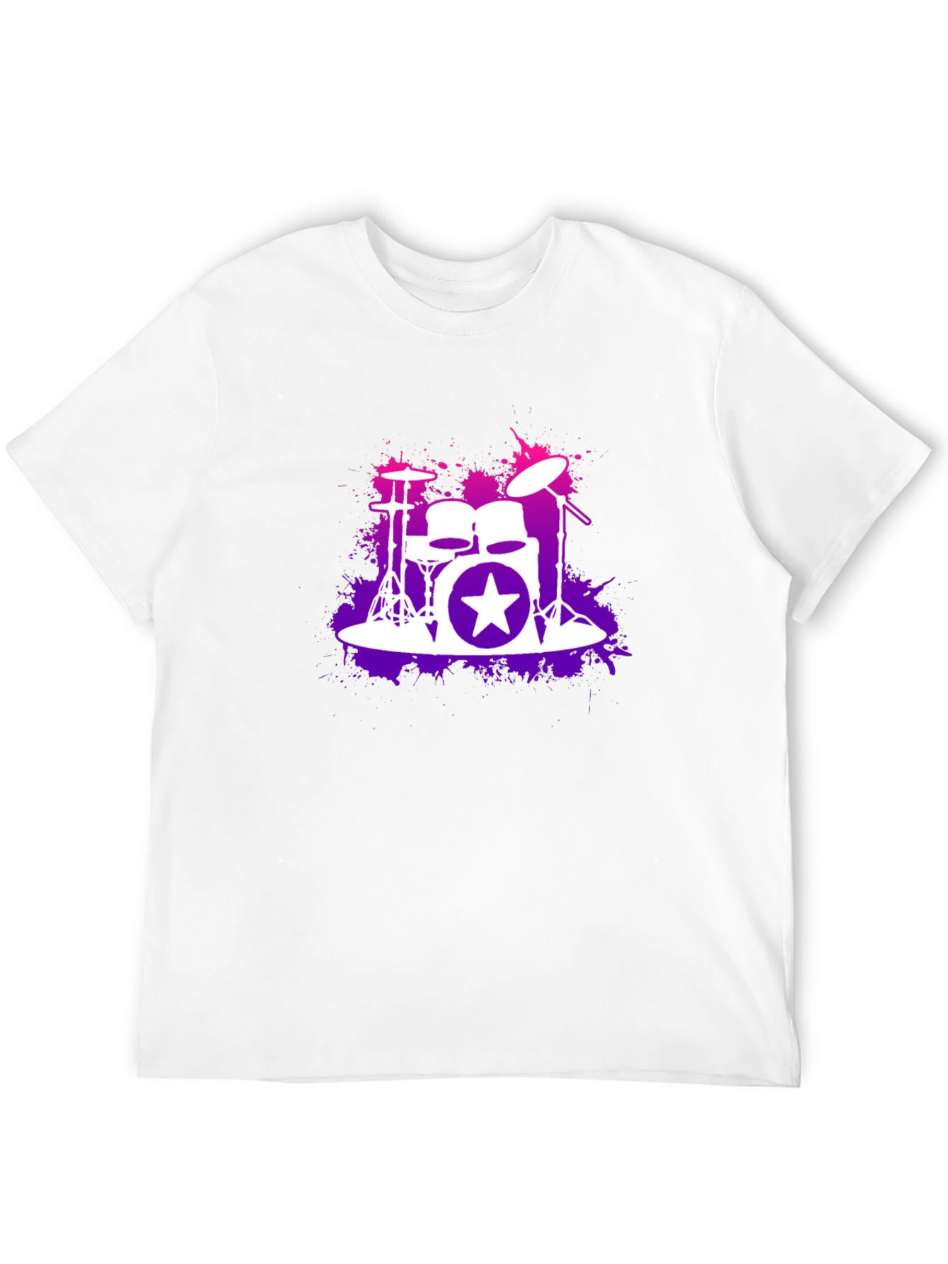 Drum Kit Starburst Black T-Shirt