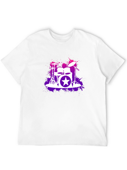 Drum Kit Starburst Black T-Shirt