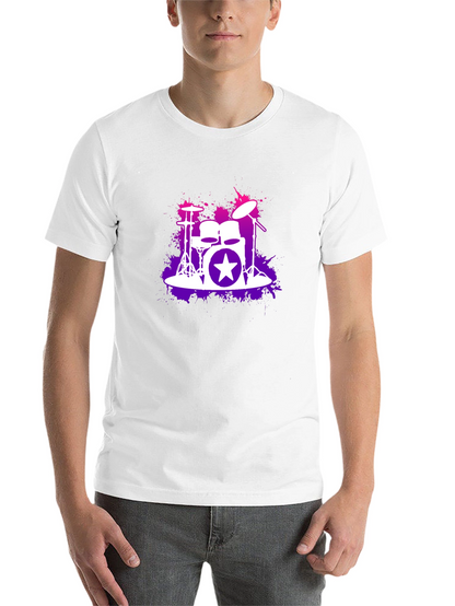 Drum Kit Starburst Black T-Shirt