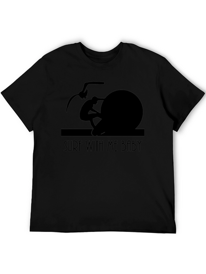 Surf With Me Baby Black T-Shirt