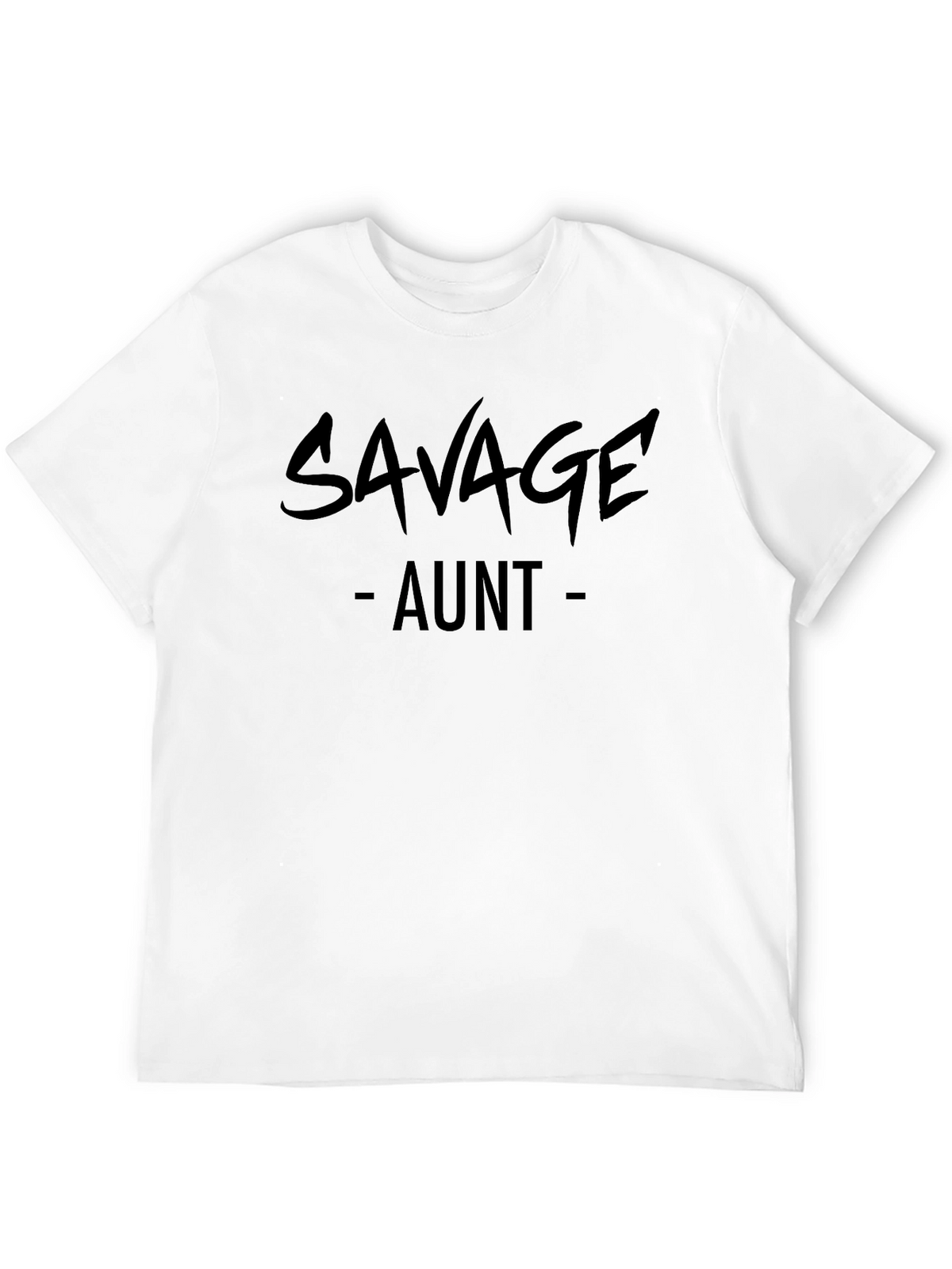 Savage Aunt Graphic Tee - Black Casual T-Shirt