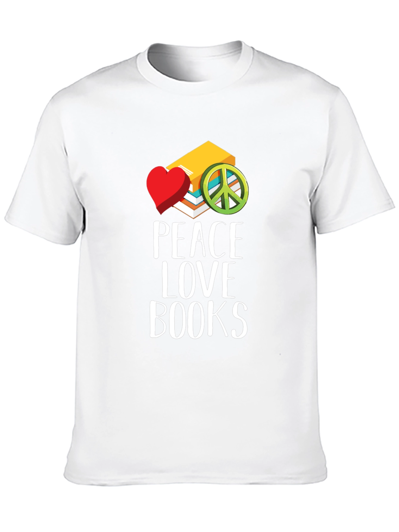 Peace Love Books Graphic T-Shirt