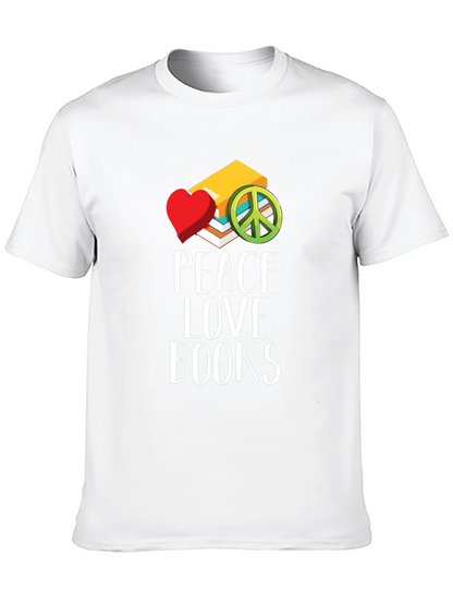 Peace Love Books Graphic T-Shirt