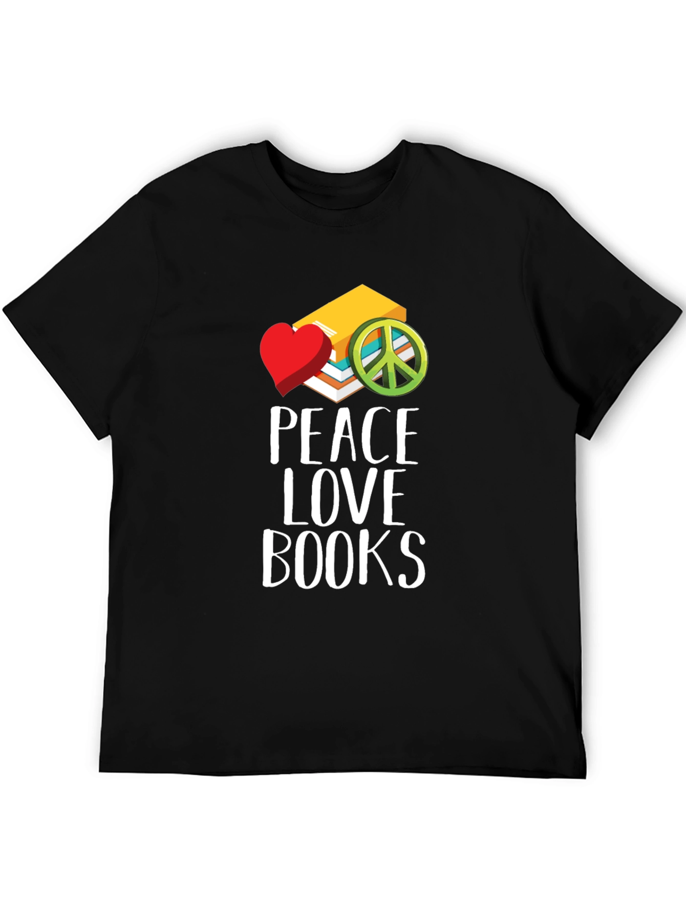 Peace Love Books Graphic T-Shirt
