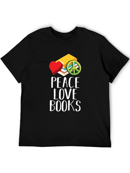 Peace Love Books Graphic T-Shirt