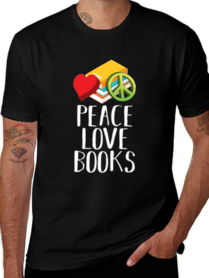 Peace Love Books Graphic T-Shirt