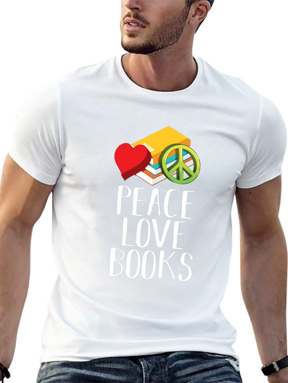 Peace Love Books Graphic T-Shirt