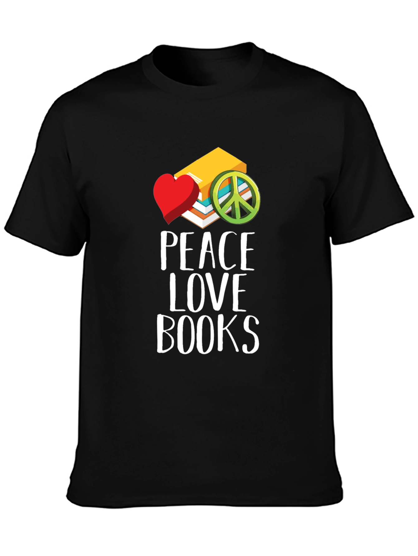 Peace Love Books Graphic T-Shirt