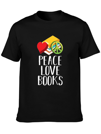 Peace Love Books Graphic T-Shirt