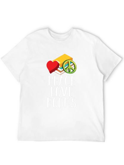 Peace Love Books Graphic T-Shirt
