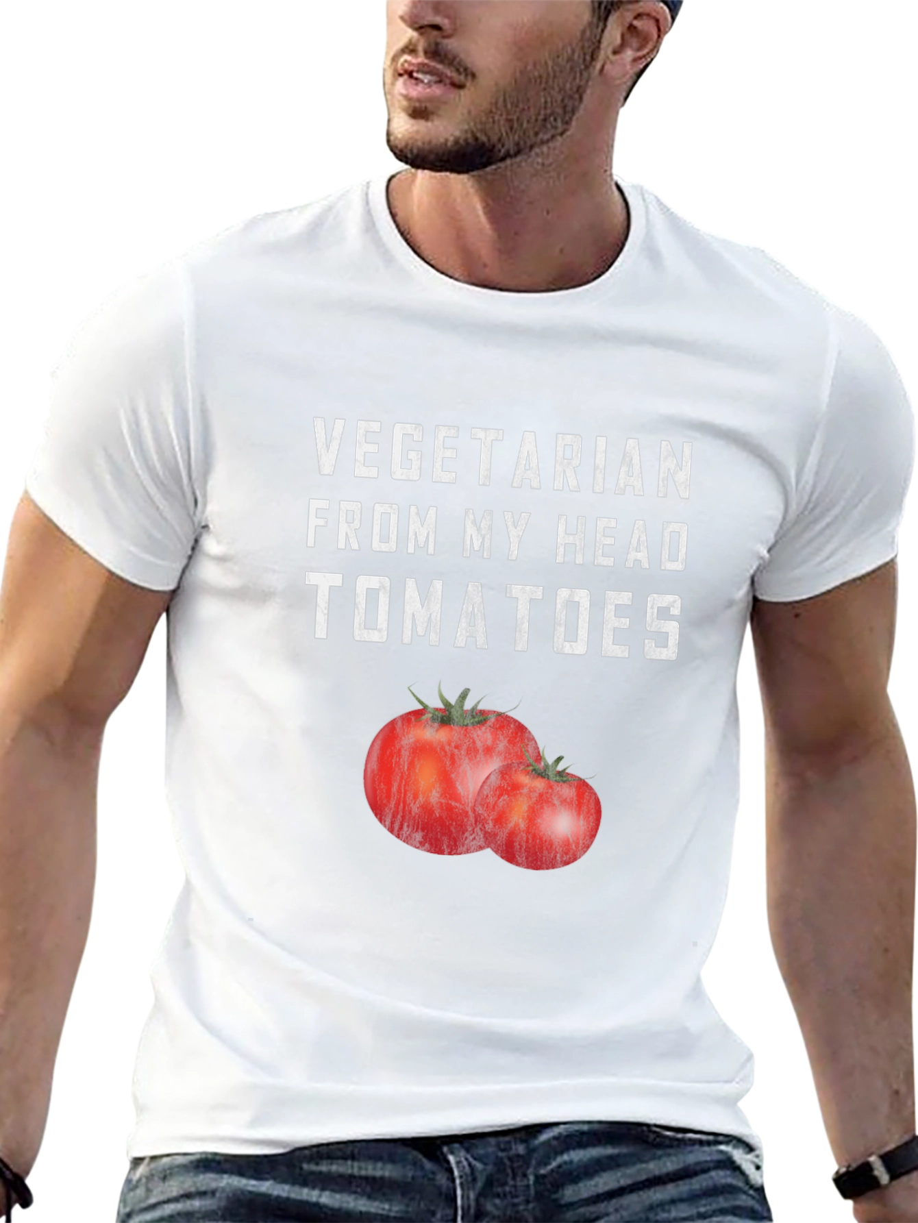 Vegetarian Tomato Graphic T-Shirt