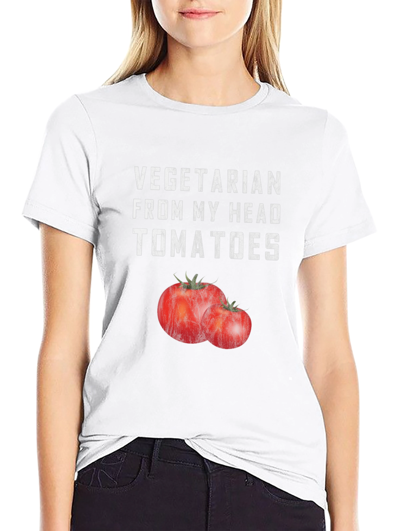 Vegetarian Tomato Graphic T-Shirt