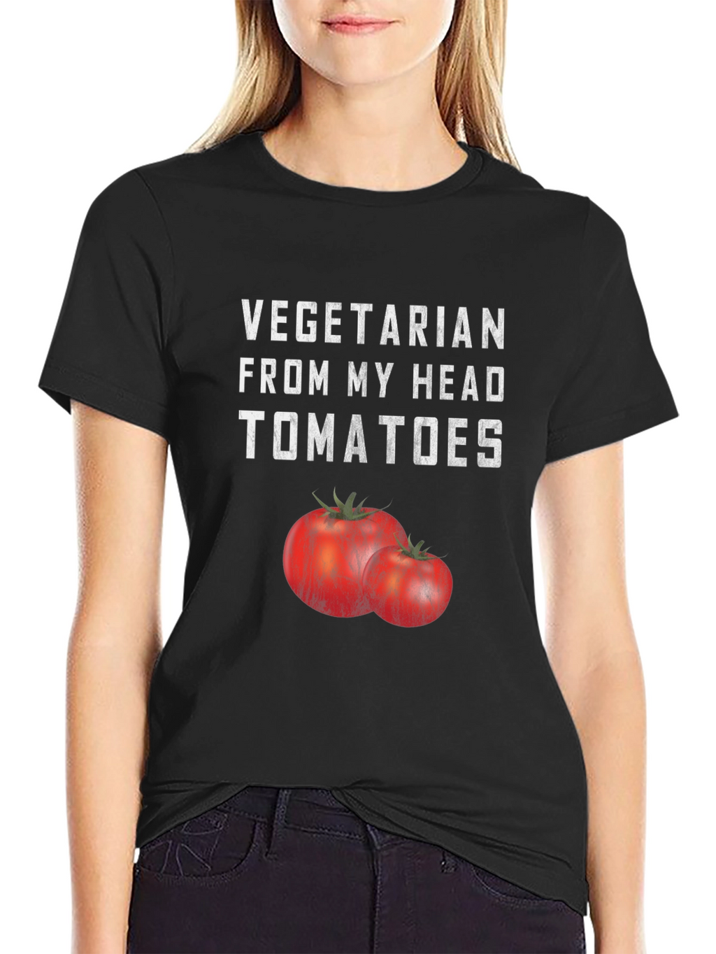 Vegetarian Tomato Graphic T-Shirt