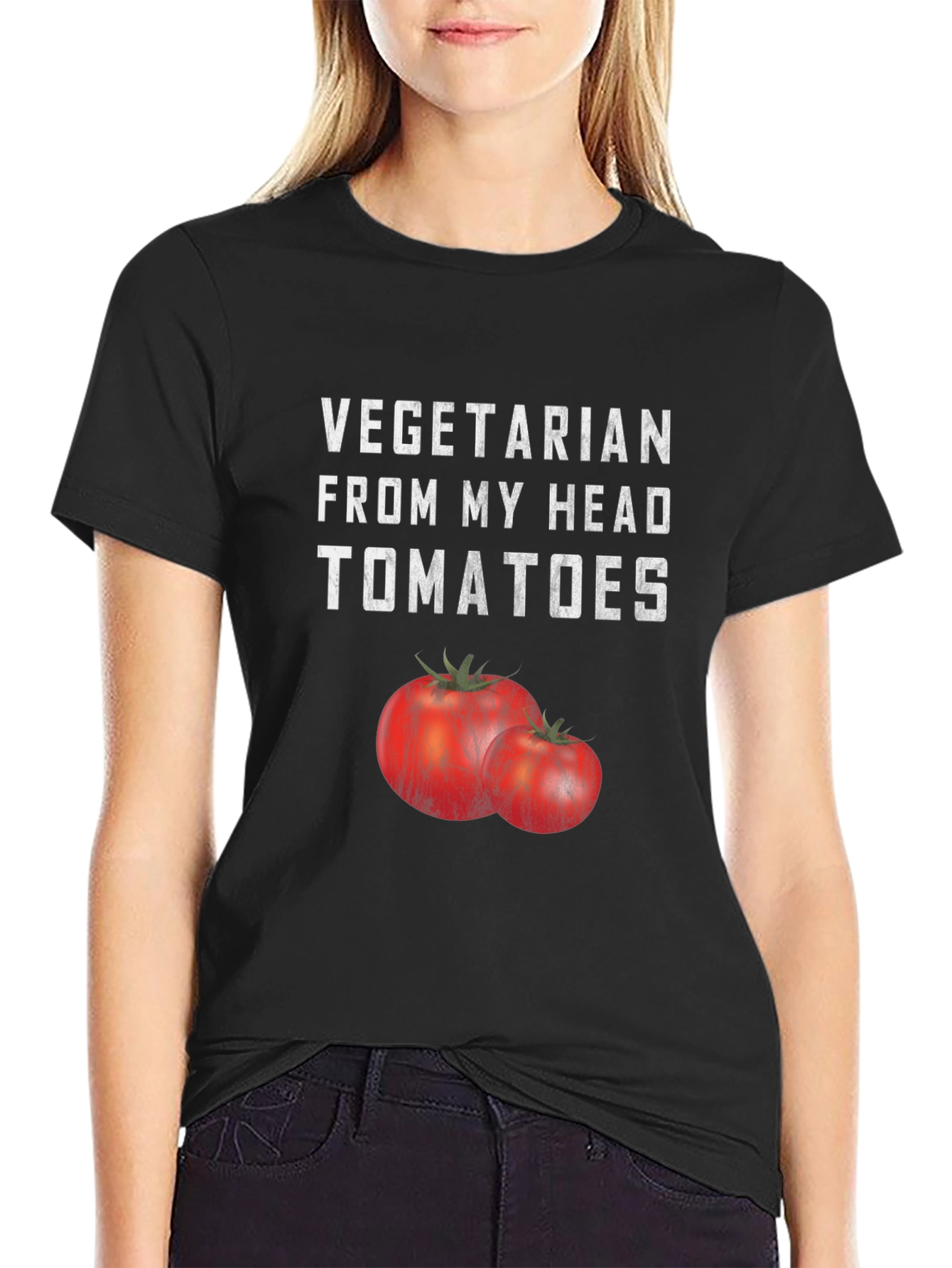 Vegetarian Tomato Graphic T-Shirt