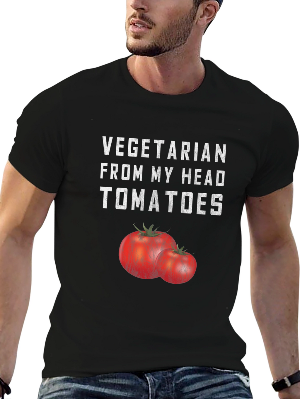 Vegetarian Tomato Graphic T-Shirt