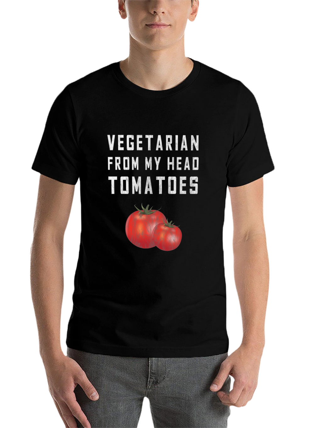 Vegetarian Tomato Graphic T-Shirt