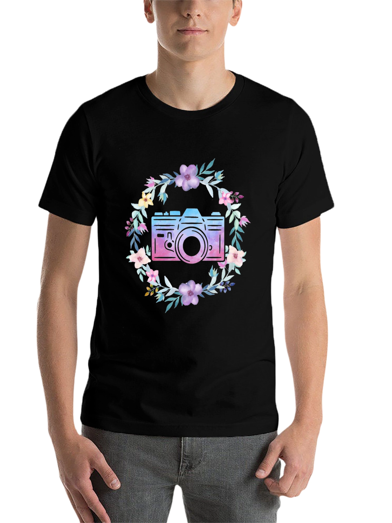 Floral Camera Graphic Tee - Unisex